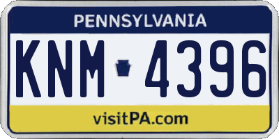PA license plate KNM4396