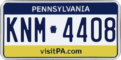 PA license plate KNM4408
