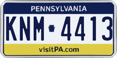 PA license plate KNM4413