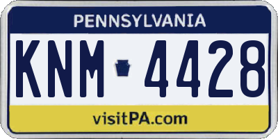 PA license plate KNM4428