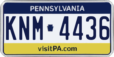 PA license plate KNM4436