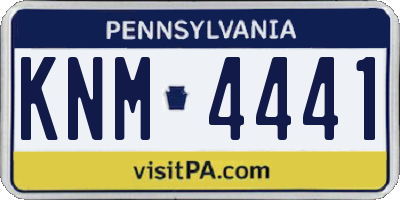 PA license plate KNM4441