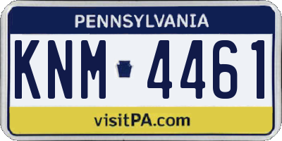PA license plate KNM4461