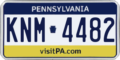 PA license plate KNM4482