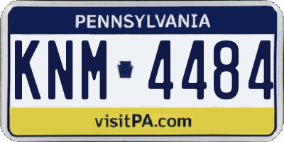 PA license plate KNM4484
