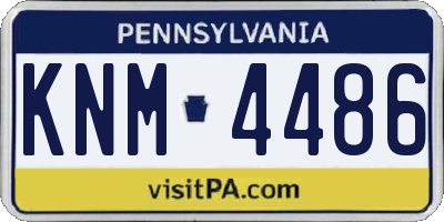 PA license plate KNM4486