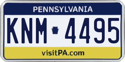PA license plate KNM4495