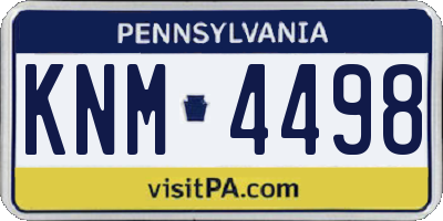 PA license plate KNM4498