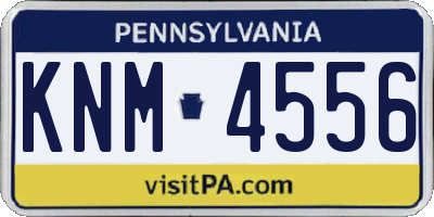 PA license plate KNM4556