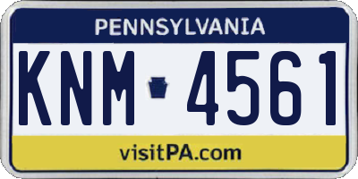 PA license plate KNM4561