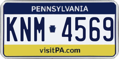 PA license plate KNM4569
