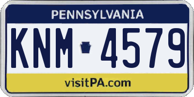 PA license plate KNM4579