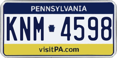 PA license plate KNM4598