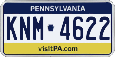 PA license plate KNM4622