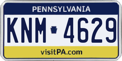 PA license plate KNM4629