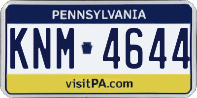 PA license plate KNM4644
