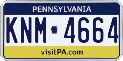 PA license plate KNM4664