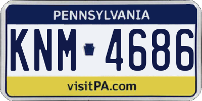 PA license plate KNM4686