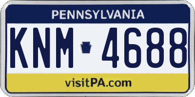 PA license plate KNM4688