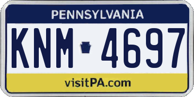 PA license plate KNM4697