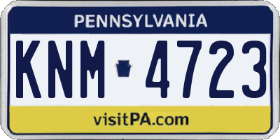 PA license plate KNM4723