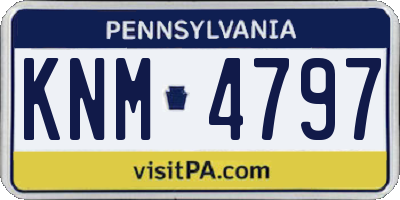 PA license plate KNM4797
