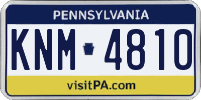 PA license plate KNM4810