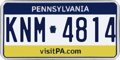 PA license plate KNM4814