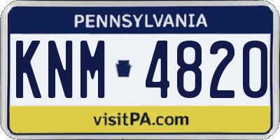 PA license plate KNM4820