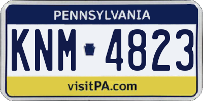 PA license plate KNM4823