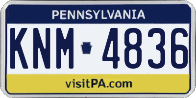 PA license plate KNM4836