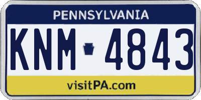 PA license plate KNM4843