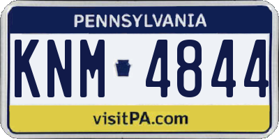 PA license plate KNM4844