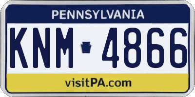 PA license plate KNM4866