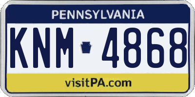 PA license plate KNM4868