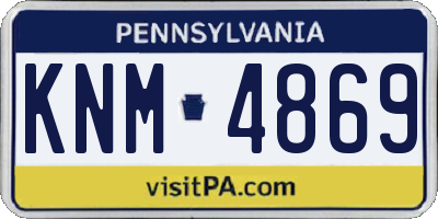 PA license plate KNM4869