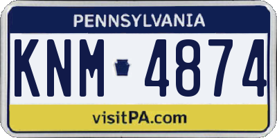 PA license plate KNM4874