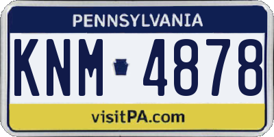 PA license plate KNM4878