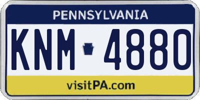 PA license plate KNM4880