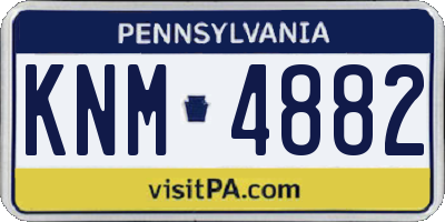 PA license plate KNM4882