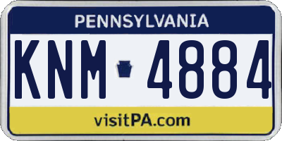 PA license plate KNM4884