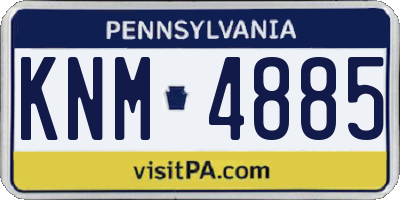 PA license plate KNM4885