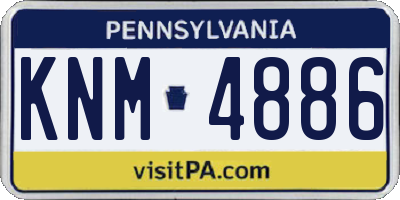 PA license plate KNM4886