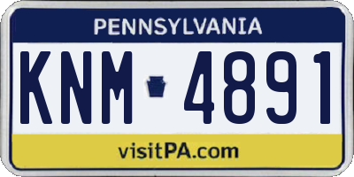 PA license plate KNM4891