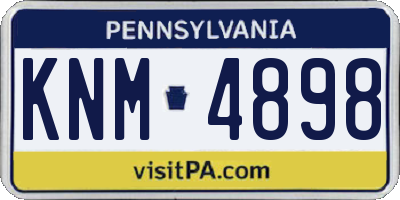 PA license plate KNM4898