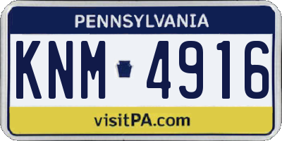 PA license plate KNM4916