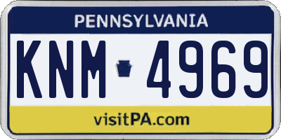 PA license plate KNM4969