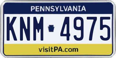 PA license plate KNM4975