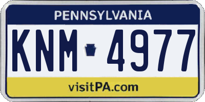 PA license plate KNM4977