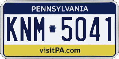 PA license plate KNM5041